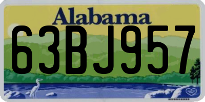 AL license plate 63BJ957