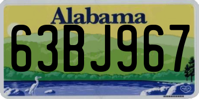 AL license plate 63BJ967