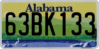 AL license plate 63BK133