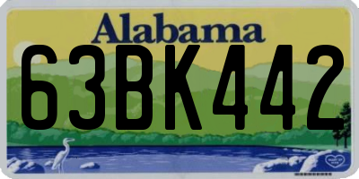 AL license plate 63BK442