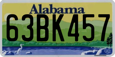 AL license plate 63BK457
