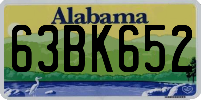 AL license plate 63BK652