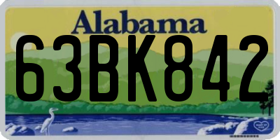AL license plate 63BK842