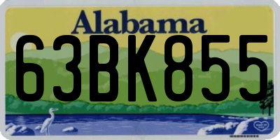 AL license plate 63BK855
