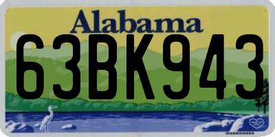 AL license plate 63BK943