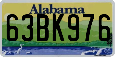 AL license plate 63BK976