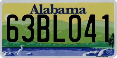 AL license plate 63BL041
