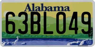 AL license plate 63BL049