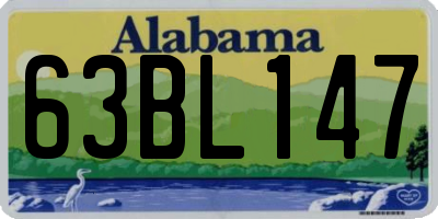 AL license plate 63BL147