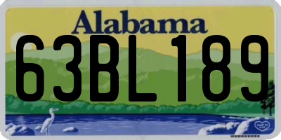 AL license plate 63BL189