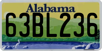 AL license plate 63BL236