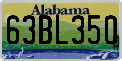 AL license plate 63BL350
