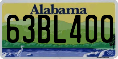 AL license plate 63BL400