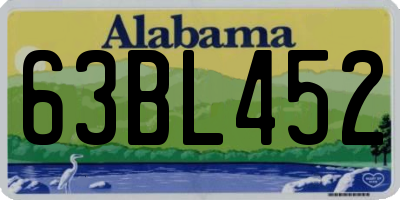 AL license plate 63BL452