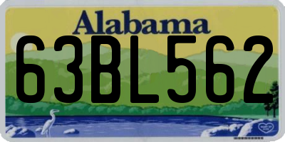 AL license plate 63BL562