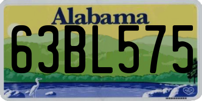 AL license plate 63BL575