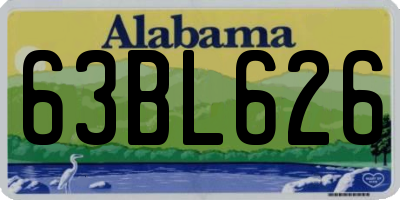 AL license plate 63BL626