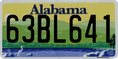AL license plate 63BL641