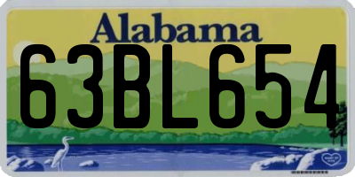 AL license plate 63BL654