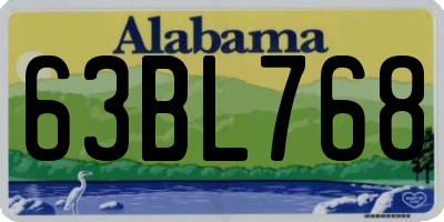 AL license plate 63BL768