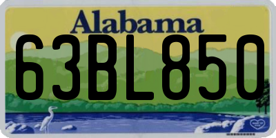 AL license plate 63BL850