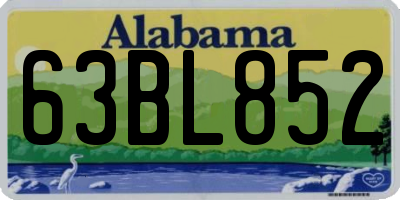 AL license plate 63BL852