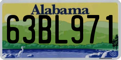 AL license plate 63BL971