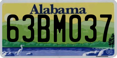 AL license plate 63BM037