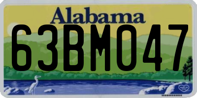 AL license plate 63BM047