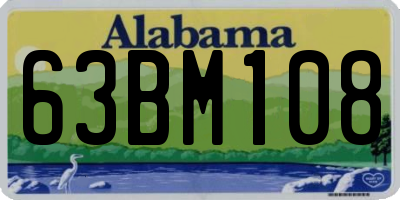 AL license plate 63BM108