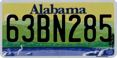 AL license plate 63BN285