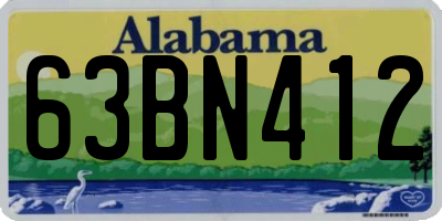 AL license plate 63BN412
