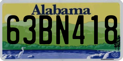 AL license plate 63BN418