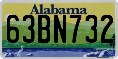 AL license plate 63BN732