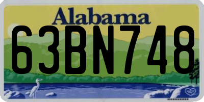 AL license plate 63BN748