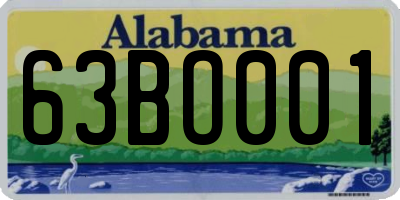 AL license plate 63BO001