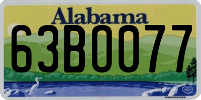 AL license plate 63BO077