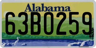 AL license plate 63BO259