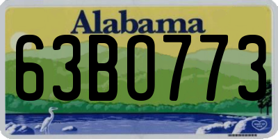 AL license plate 63BO773