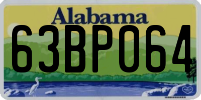 AL license plate 63BP064