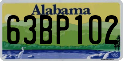 AL license plate 63BP102