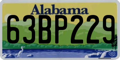 AL license plate 63BP229