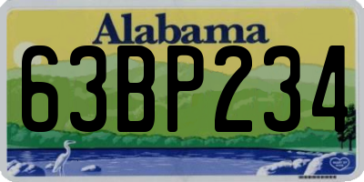 AL license plate 63BP234