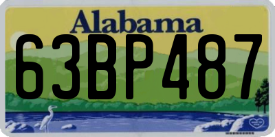 AL license plate 63BP487