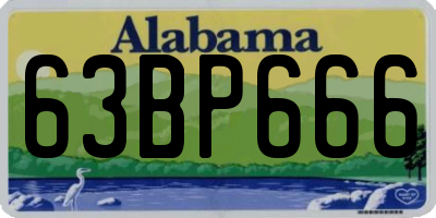 AL license plate 63BP666