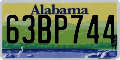 AL license plate 63BP744