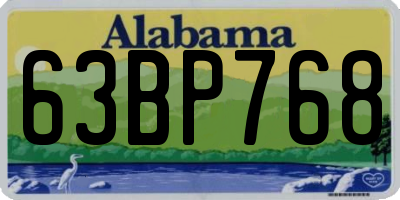 AL license plate 63BP768
