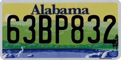AL license plate 63BP832
