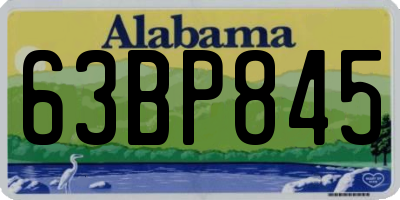 AL license plate 63BP845
