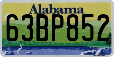 AL license plate 63BP852